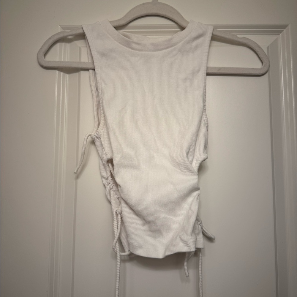 Zara White Sleeveless Women's Top